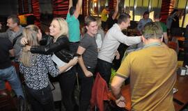 Klaipėdiečiai švenčia Lietuvos krepšininkų pergalę