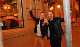 Klaipėdiečiai švenčia Lietuvos krepšininkų pergalę