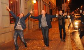 Klaipėdiečiai švenčia Lietuvos krepšininkų pergalę