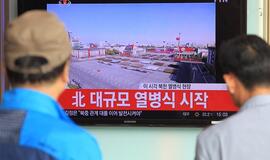 Šiaurės Korėjos lyderis: šalis pasiruošusi bet kokiam karui su JAV