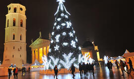 Katedros aikštėje Vilniuje bus įžiebta Kalėdų eglė