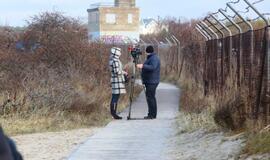 Stiprus vėjas pajūryje