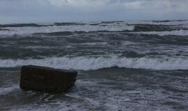 Stiprus vėjas pajūryje