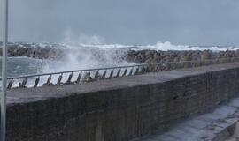 Stiprus vėjas pajūryje