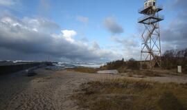 Stiprus vėjas pajūryje