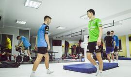 "Dragūno" treniruotė imtynių salėje