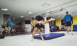 "Dragūno" treniruotė imtynių salėje
