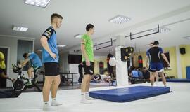 "Dragūno" treniruotė imtynių salėje