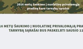 Dėl klaidos šauktinių sąrašuose - skubus posėdis