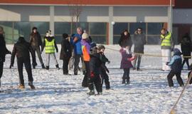 Sniego gniūžčių karas Klaipėdoje