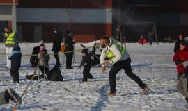 Sniego gniūžčių karas Klaipėdoje