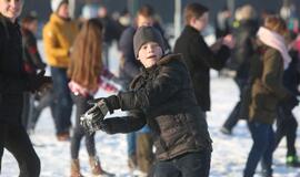 Sniego gniūžčių karas Klaipėdoje