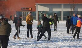 Sniego gniūžčių karas Klaipėdoje