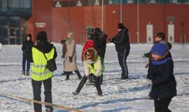 Sniego gniūžčių karas Klaipėdoje