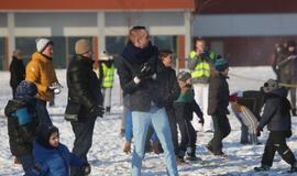 Sniego gniūžčių karas Klaipėdoje