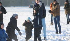 Sniego gniūžčių karas Klaipėdoje