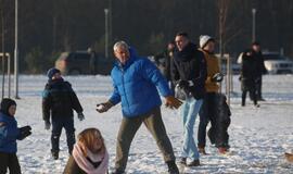 Sniego gniūžčių karas Klaipėdoje