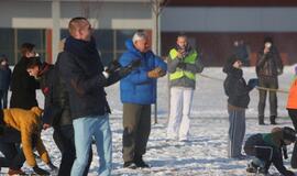 Sniego gniūžčių karas Klaipėdoje