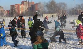 Sniego gniūžčių karas Klaipėdoje