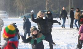 Sniego gniūžčių karas Klaipėdoje