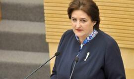 Seimo pirmininkė teigia priekaištų dėl darbo Kęstui Komskiui neturinti