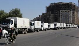 Sirijos krizė: žmonės laukia pagalbos konvojų