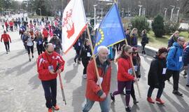 "Gintaro keliu" į Šventąją iškeliavo per 300 žygeivių