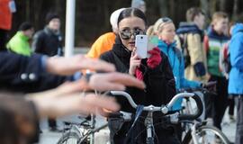 "Gintaro keliu" į Šventąją iškeliavo per 300 žygeivių