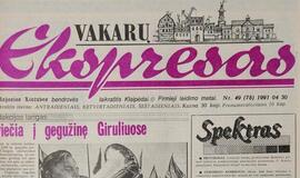 &quot;Vakarų ekspresas&quot;. 1991 04 30