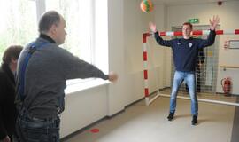 "Dragūno" rankininkai aplankė neįgaliuosius