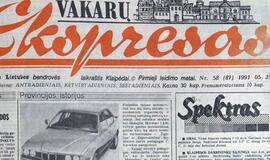 &quot;Vakarų ekspresas&quot;. 1991 05 23 ir 25