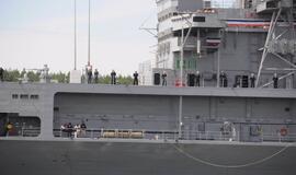 Į Klaipėdą atvyko JAV karinis jūrų laivas USS Mount Whitney
