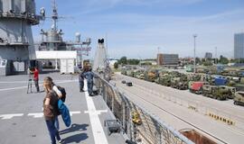 Į Klaipėdą atvyko JAV karinis jūrų laivas USS Mount Whitney