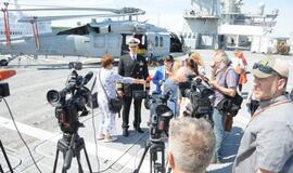 Į Klaipėdą atvyko JAV karinis jūrų laivas USS Mount Whitney