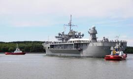 Į Klaipėdą atvyko JAV karinis jūrų laivas USS Mount Whitney