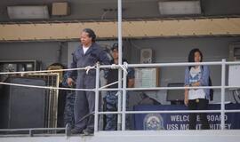 Į Klaipėdą atvyko JAV karinis jūrų laivas USS Mount Whitney