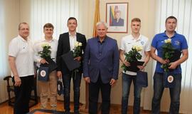 Krepšininkų pagerbimas merijoje