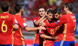 Ispanijos futbolininkai į Lichtenšteino vartus įmušė aštuonis įvarčius