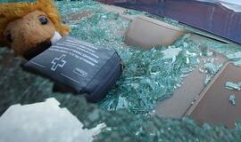 Vagys apšvarino įmonės automobilį