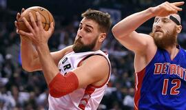 NBA čempionate Jonas Valančiūnas atliko dvigubą dublį, Domantas Sabonis surinko 8 taškus