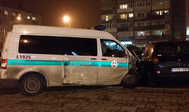 Avarijoje sudaužytas policijos automobilis