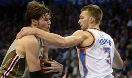 Domatas Sabonis sužaidė geriausias rungtynes, pelnė dvigubą dublį, o "Thunder" iškovojo pergalę