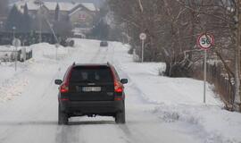 Klaipėdos apskrityje keliai padengti prispaustu sniegu