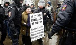 Maskvoje vyko demonstracija prieš Vladimirą Putiną, sulaikyta dešimtys žmonių