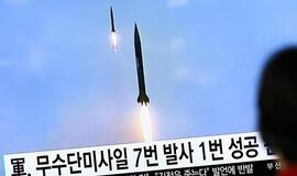 Sprogo Šiaurės Korėjos bandoma raketa