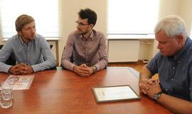 Klaipėdoje lankėsi žygio pajūriu organizatoriai