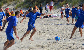 Paplūdimio futbolo turnyre - įtemptos kovos