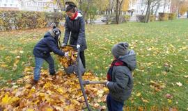 Klaipėdiečiai dalyvavo lapų grėbimo talkoje