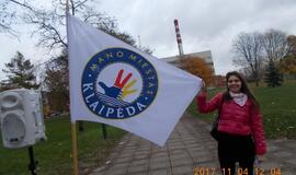 Klaipėdiečiai dalyvavo lapų grėbimo talkoje