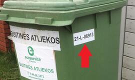 Individualių namų gyventojų dėmesiui: vykdomas atliekų konteinerių ženklinimas